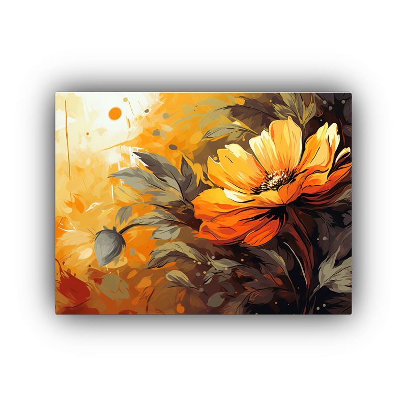 GENERICO - Cuadro Amarillo Y Naranja Movimiento Neonoir Para Decoració 120x80cm