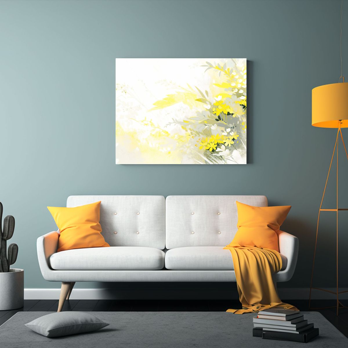 GENERICO - Pinturas Decorativas En Estilo Neonoir Con Colores Amarillo  120x80cm