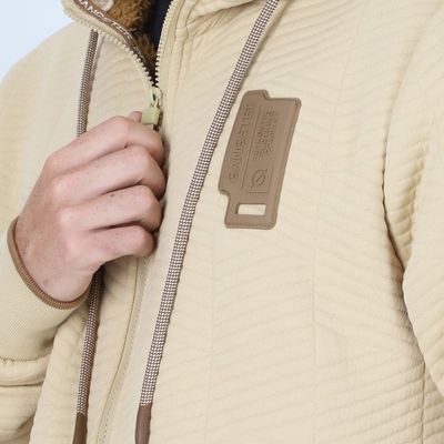 Imagen 2 del producto Poleron Fullziper Jacquard Sherpa Nebula Beige