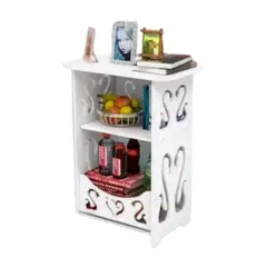 GENERICO - Mueble Organizador Estantería Blanca Mod Cisnes - 40cm de Alto.