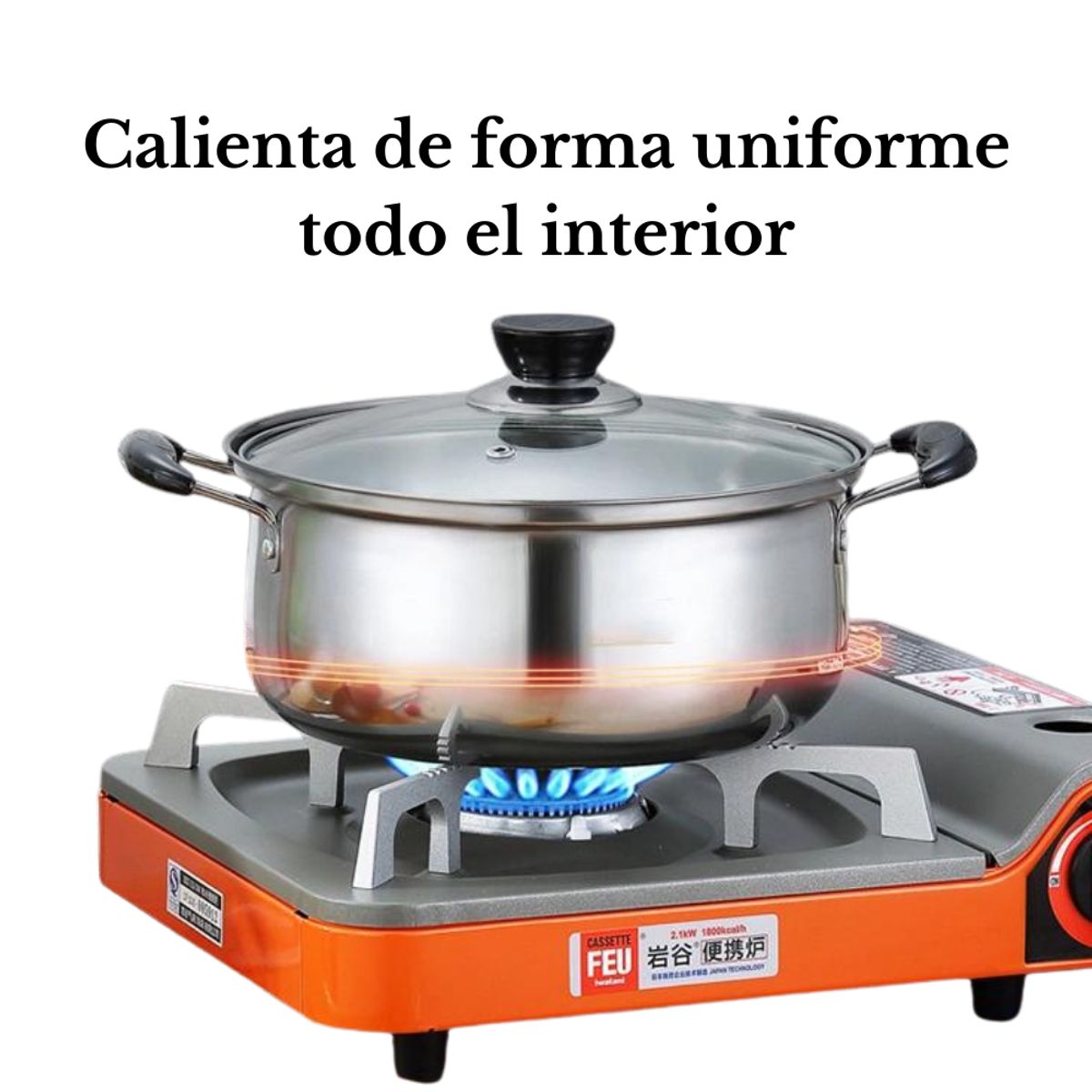 Juego De Ollas Y Sartén Batería 5 Pcs Cocina Inoxidable, marca CRUSEC - Foto 2