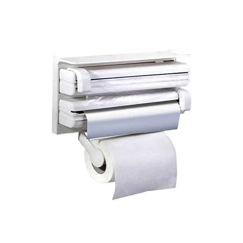 GENERICO - Dispensador Corta Fácil Triple Papel De Cocina Toalla White