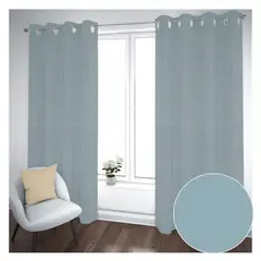 GENERICO - Cortina Black Out 2 Paños Decorativa Color Gris N°34 (140X230)
