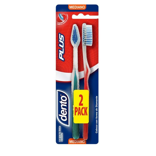DENTYNE - Cepillo Dental Dento Pack X2 Mediano