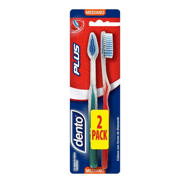 DENTYNE - Cepillo Dental Dento Pack X2 Mediano