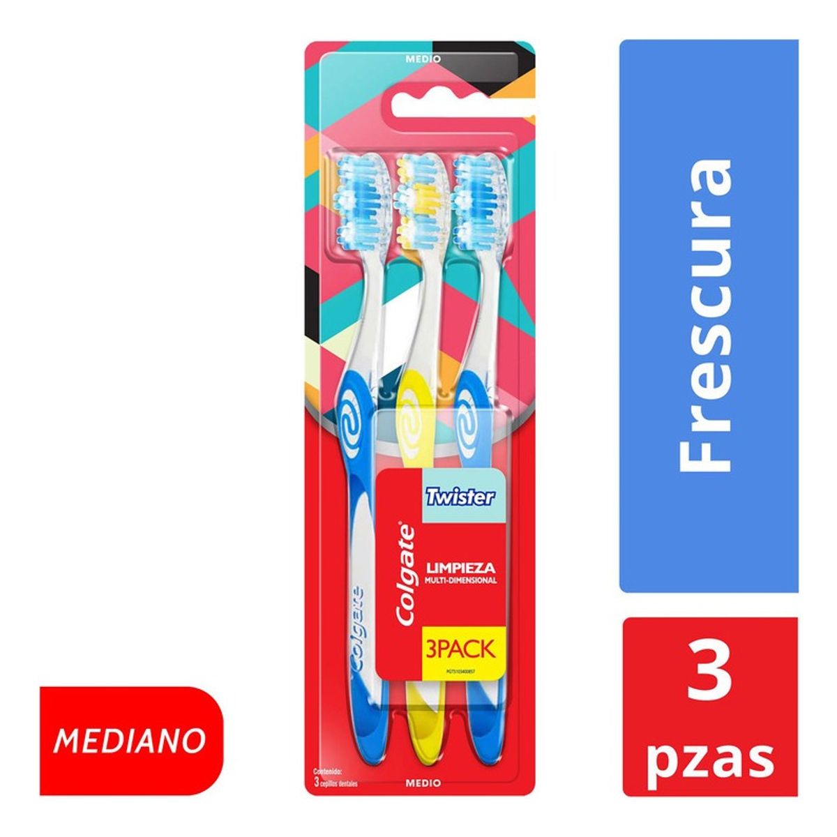 COLGATE - Cepillo Twister Colgate1 Disp Pack X 3 Cepillos