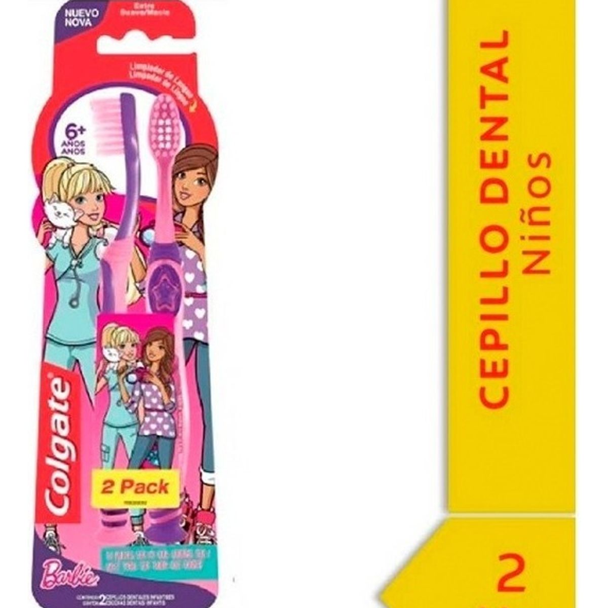 COLGATE - Cepillo De Dientes Smile Barbie Kids Colgate X2cep edad 6+