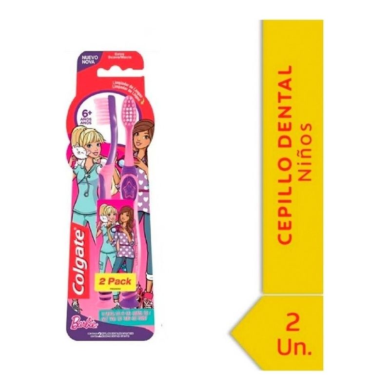 COLGATE - Cepillo De Dientes Smile Barbie Kids Colgate X2cep edad 6+