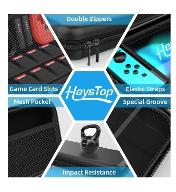GENERICO Estuche Protector Para Nintendo Switch Oled Kit 17 En1