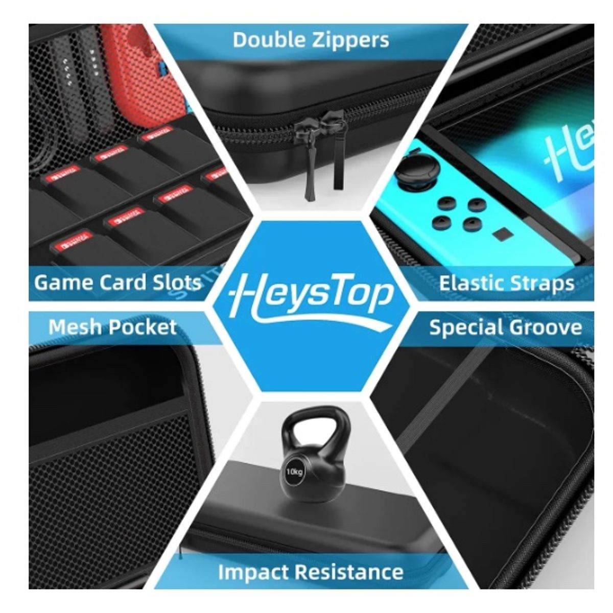 GENERICO - Estuche Protector Para Nintendo Switch Oled Kit 17 En1