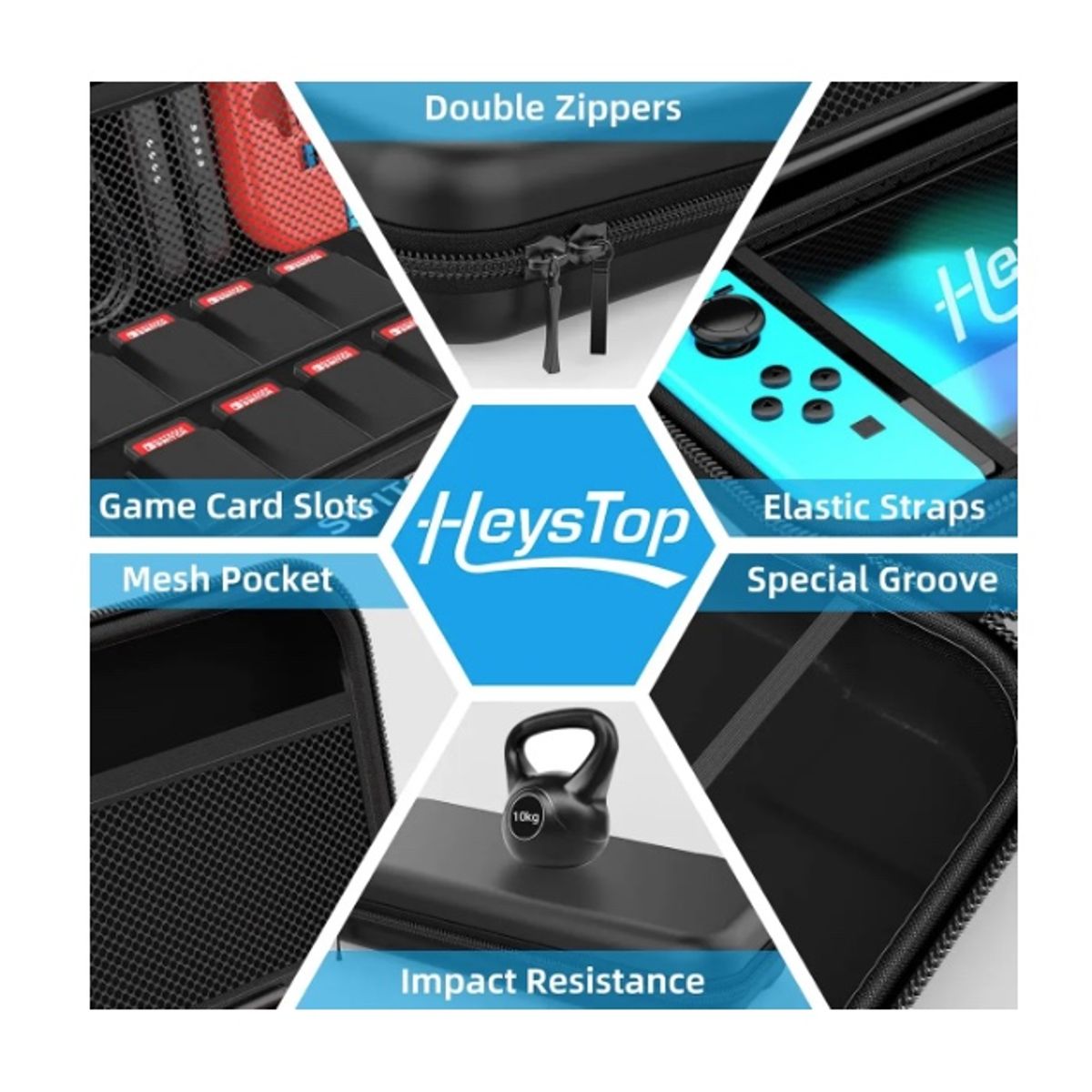 GENERICO - Estuche Protector Para Nintendo Switch Oled Kit 17 En1
