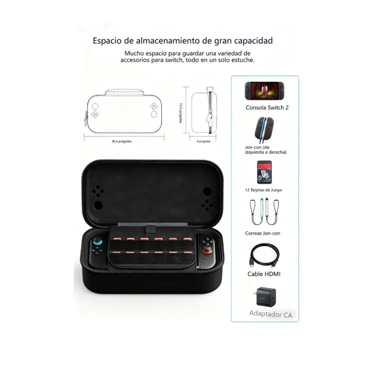 GENERICO - Estuche Case Protector Para Nintendo Switch 22025
