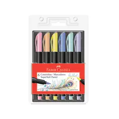 FABER-CASTELL - Marcadores Supersoft Punta Pincel pastel
