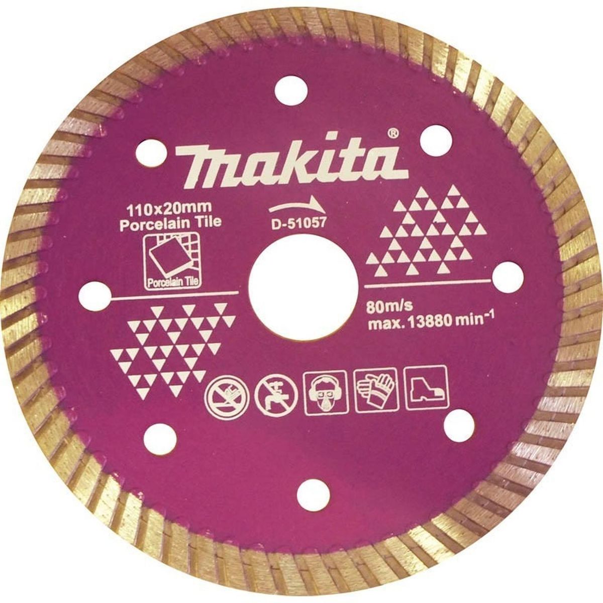 MAKITA - Disco Diamantado Makita D-51057 110mmx20mm (porcelanato)
