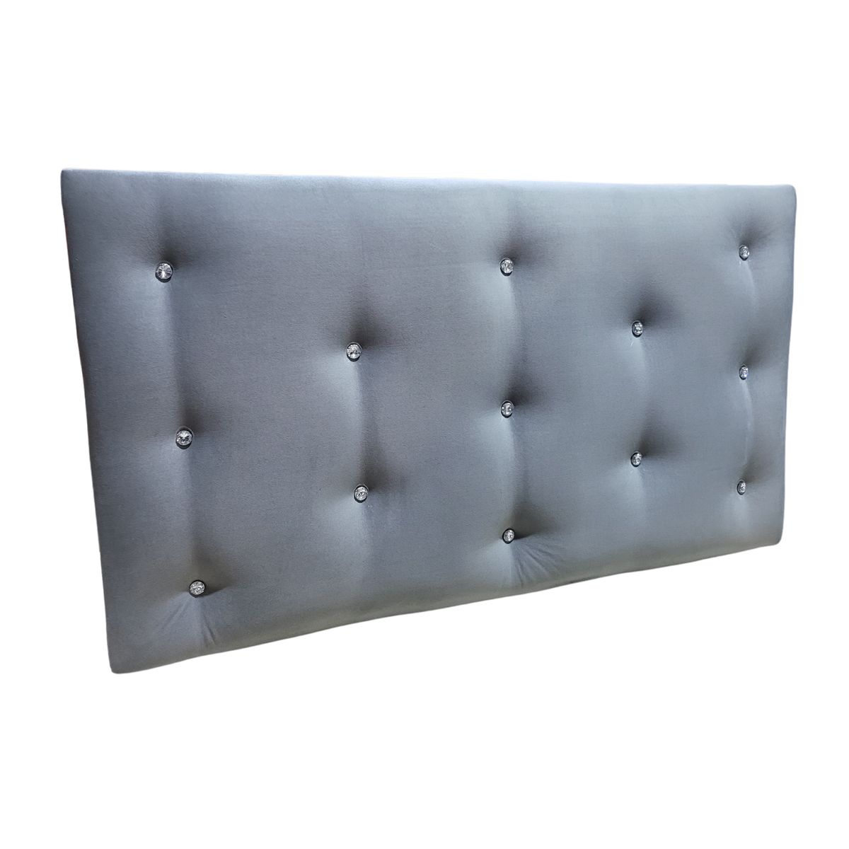 GENERICO - Respaldo 1 1/2 Gris Felpa Diamante Muebles Rimar