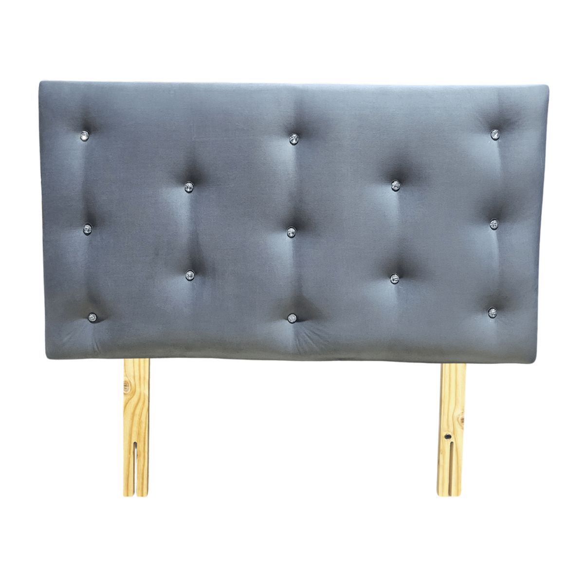 GENERICO - Respaldo 1 1/2 Gris Felpa Diamante Muebles Rimar