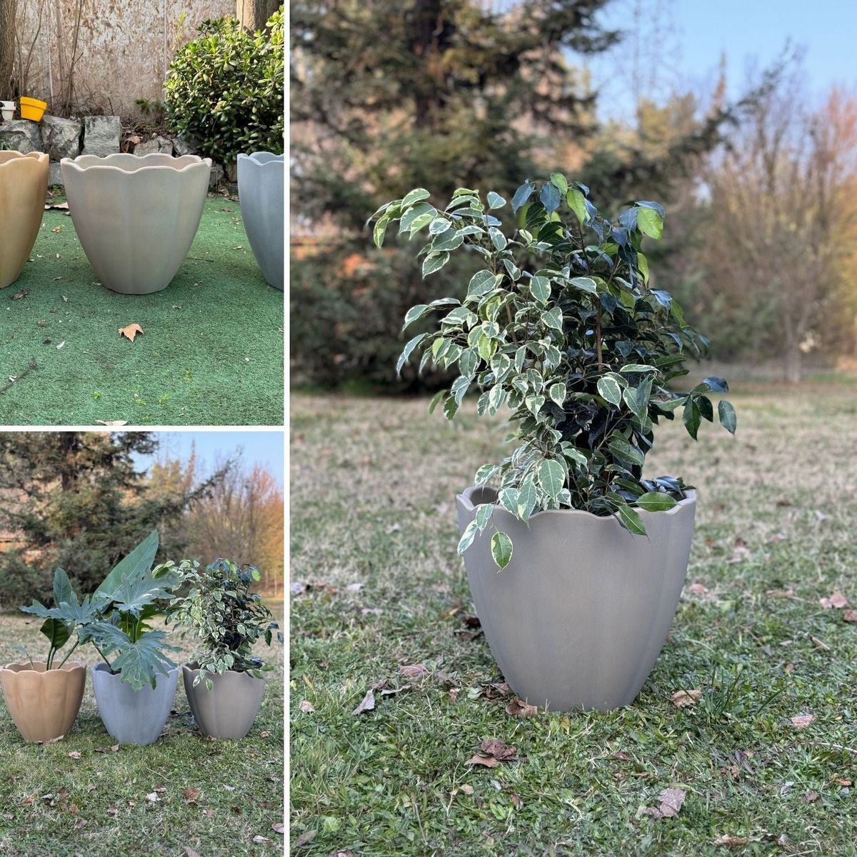 POTTERY - Macetero Grande Tulí 40 Perla