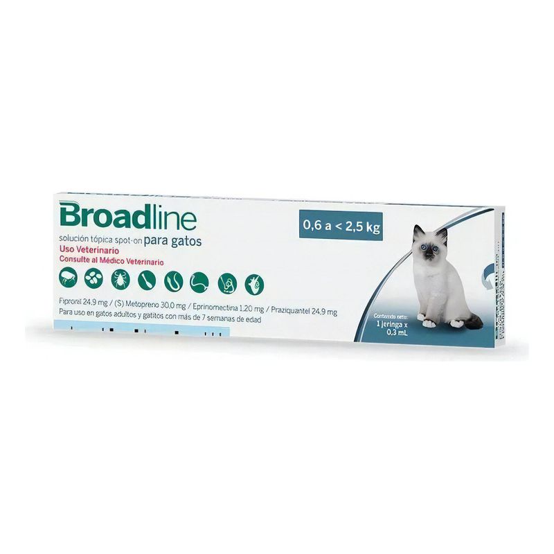 DRAG PHARMA - Broadline Pipeta Gatos 06 A 25 Kg - Antiparasitario