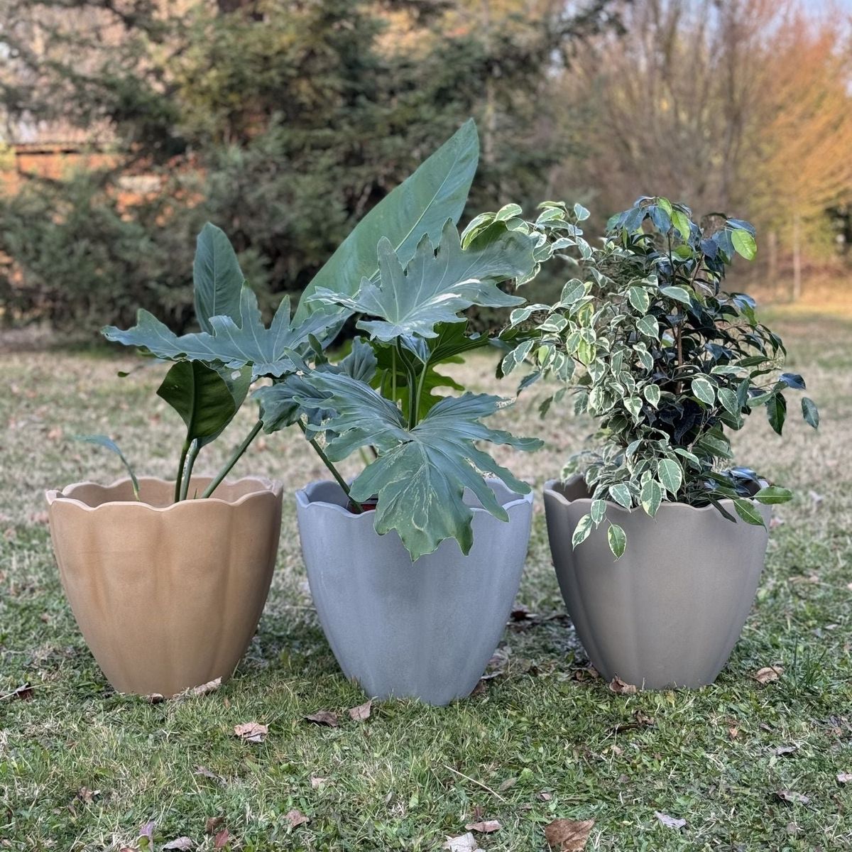 POTTERY - Macetero Grande Tulí 40 Gris