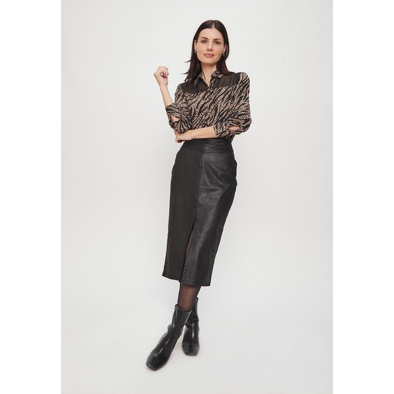 ASH - Falda Larga Negro Mujer Ash
