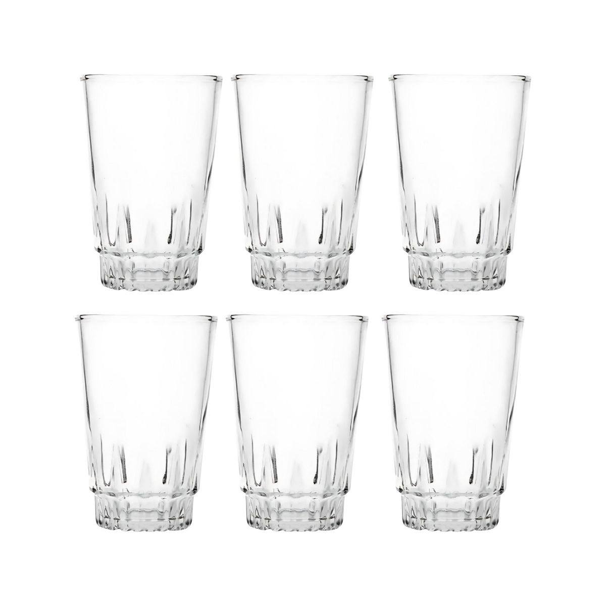 ALLEGRA - Set 6 Vasos Trago Altos Torino Bebidas Jugos Allegra 320mL
