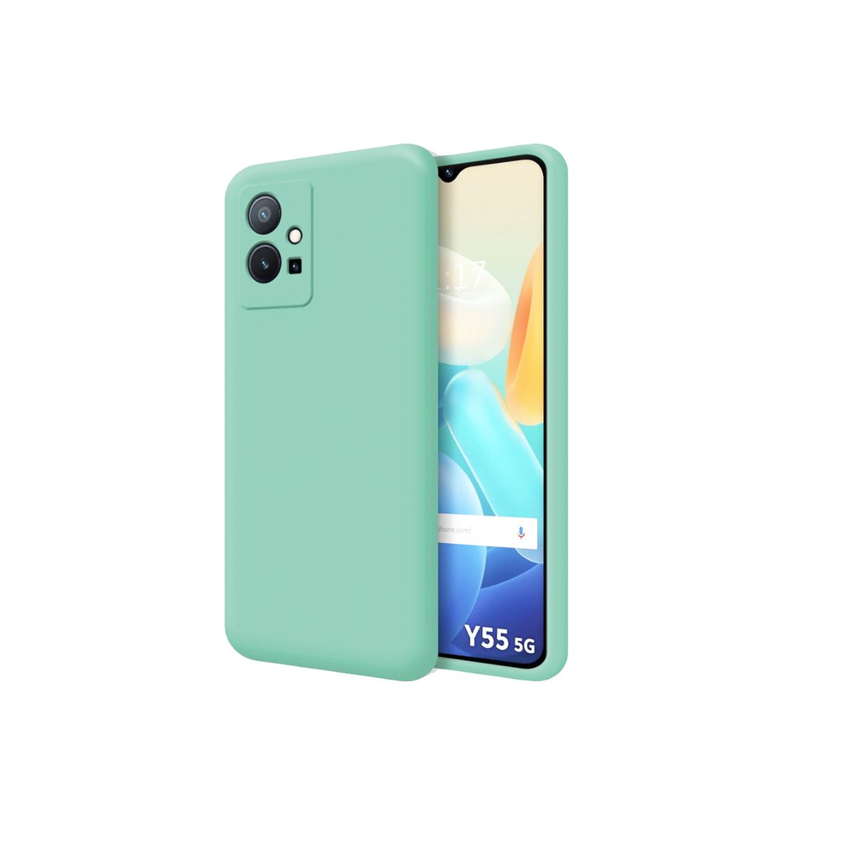 JOIGO - Carcasa Funda Vivo  Y55 5G Goma Turquesa
