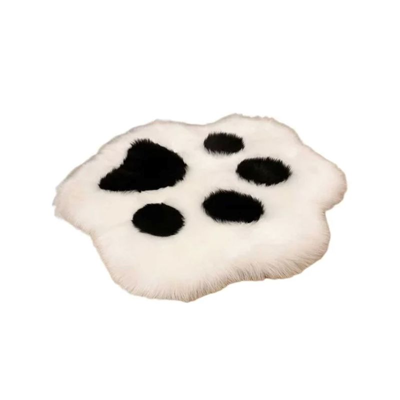 GENERICO - ALFOMBRA PEQUEÑA CON DISEÑO DE PATITA NEGRO 80X85CM ANTIDESLIZANTE WYN