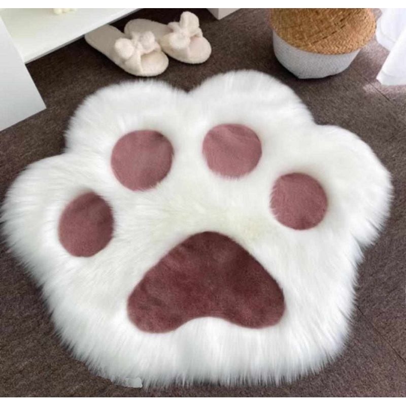 GENERICO - ALFOMBRA PEQUEÑA DISEÑO DE PATITA BURDEO 80X85CM ANTIDESLIZANTE WYN