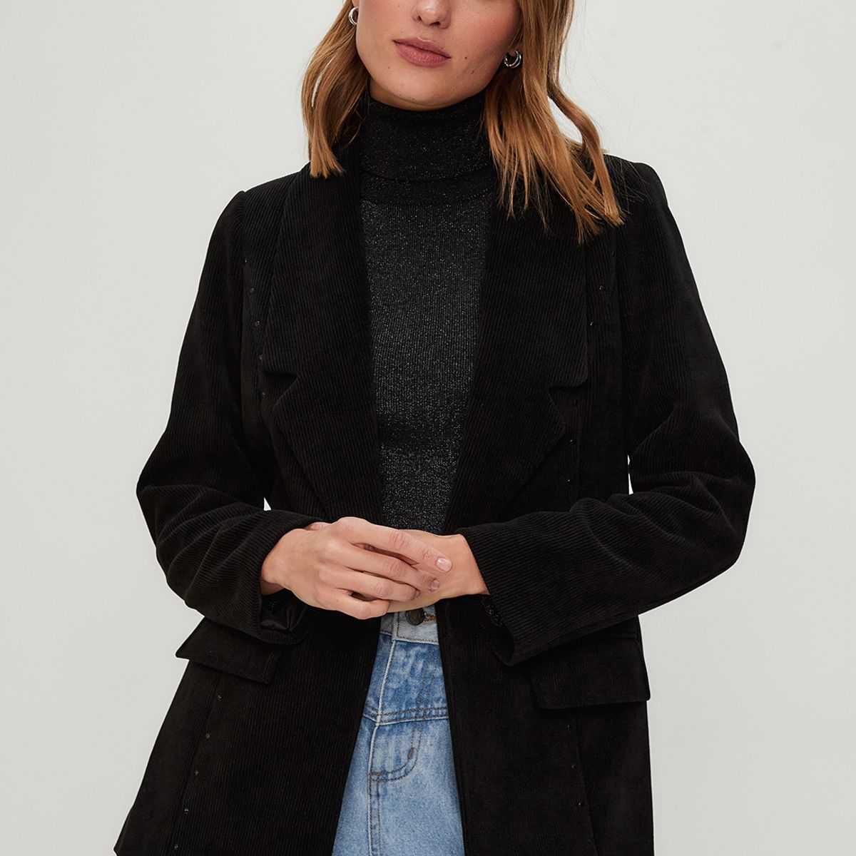 IO - Tapado Abierto Negro Mujer Io