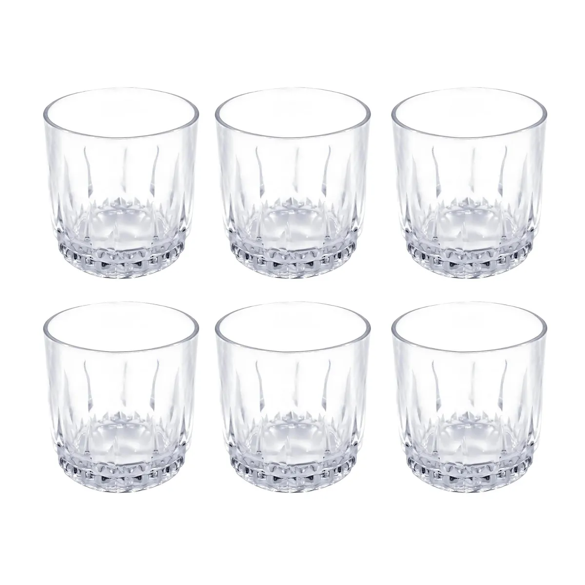 CRISTAR - Set 6 Vasos Bajos Whisky Cristar Prisma Rocks 306mL