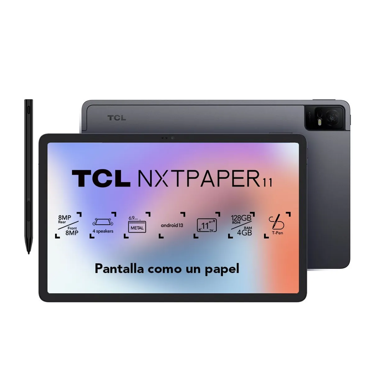 TCL - Tablet TCL NXTPAPER 11 128GB + 4GB Lápiz + Flip Case