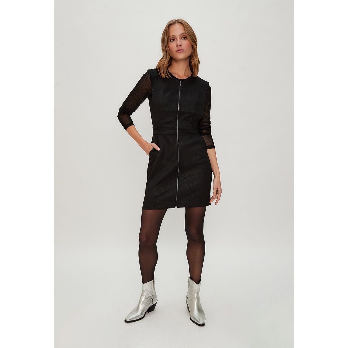 IO - Vestido Corto Negro Mujer Io