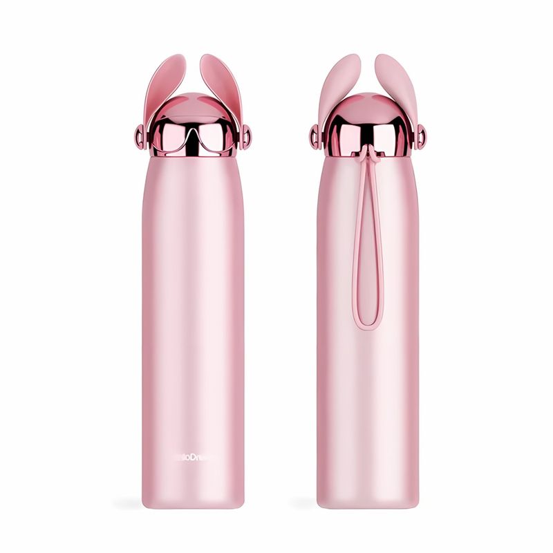 HOMESTAR - Botella Termica Agua Acero Inox 500ml - Rosa
