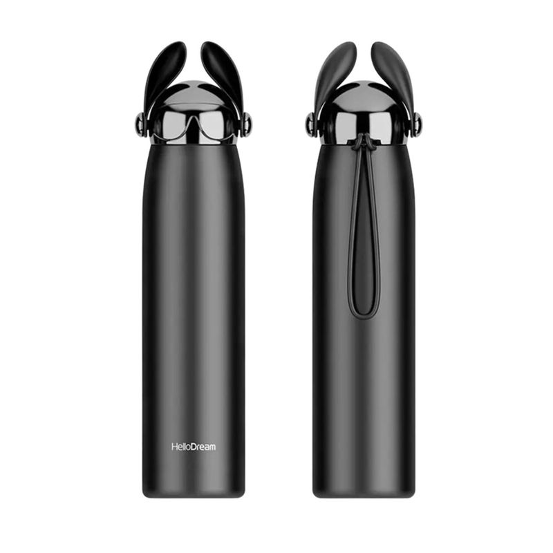 HOMESTAR - Botella Termica Agua Acero Inox 500ml - Negro