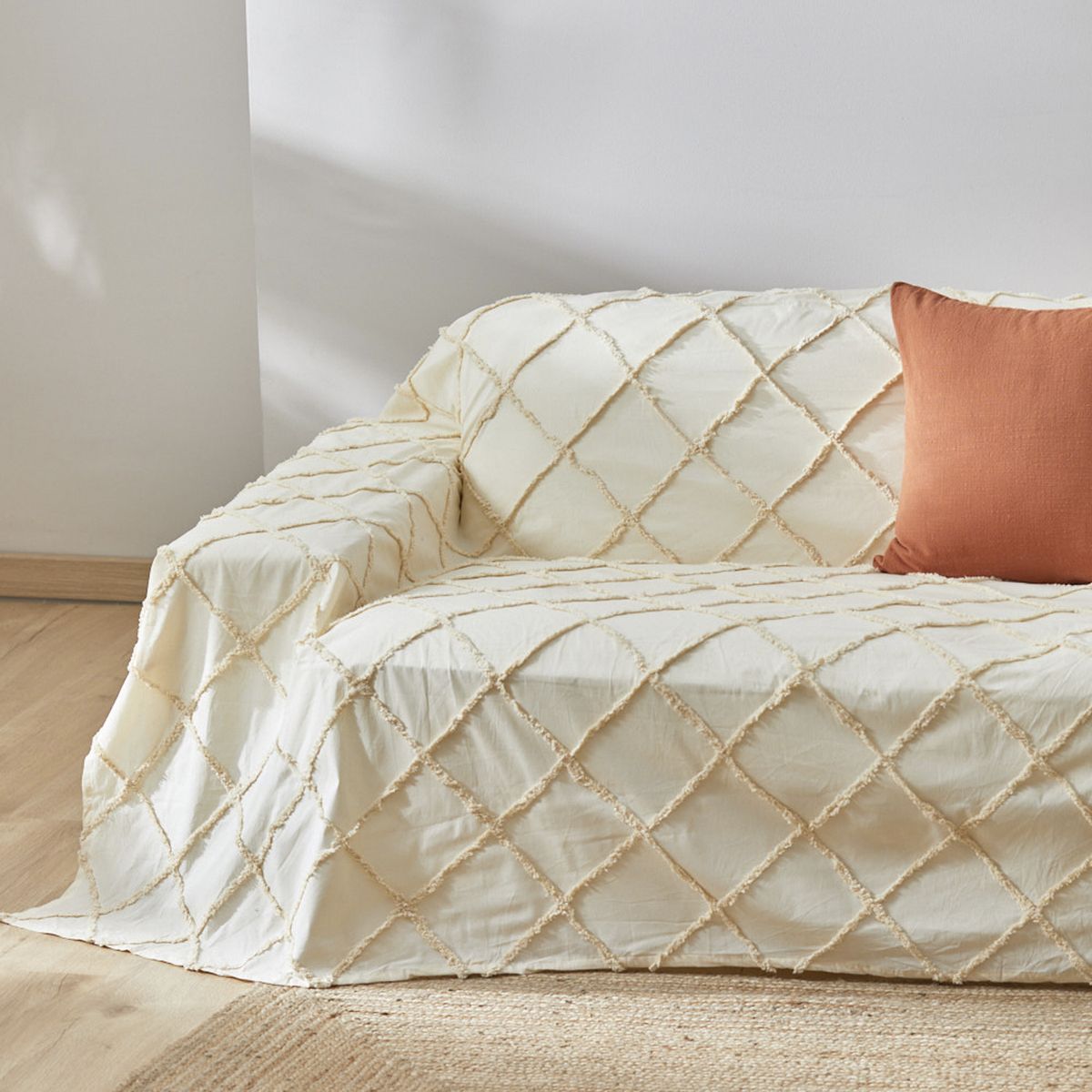 CALMA HOUSE - Cubrecama Royal2 180x260 Crudo (cama 1 o 1 1/2 plazas) Calma House