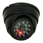 GENERICO - Cámara Tipo Domo Falsa Luz Led Simuladora De Vigilancia