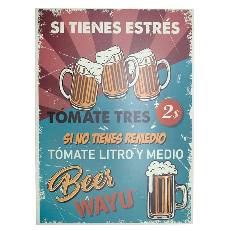 WAYU - Cuadro Decoración para Quincho 40x30cm