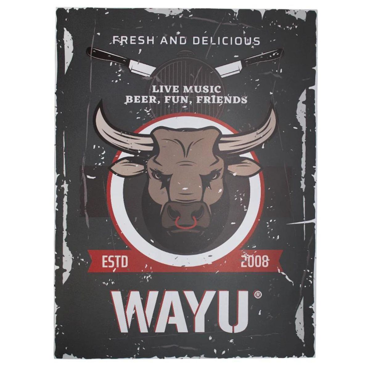 WAYU - Cuadro Decoración para Quincho 40x30cm