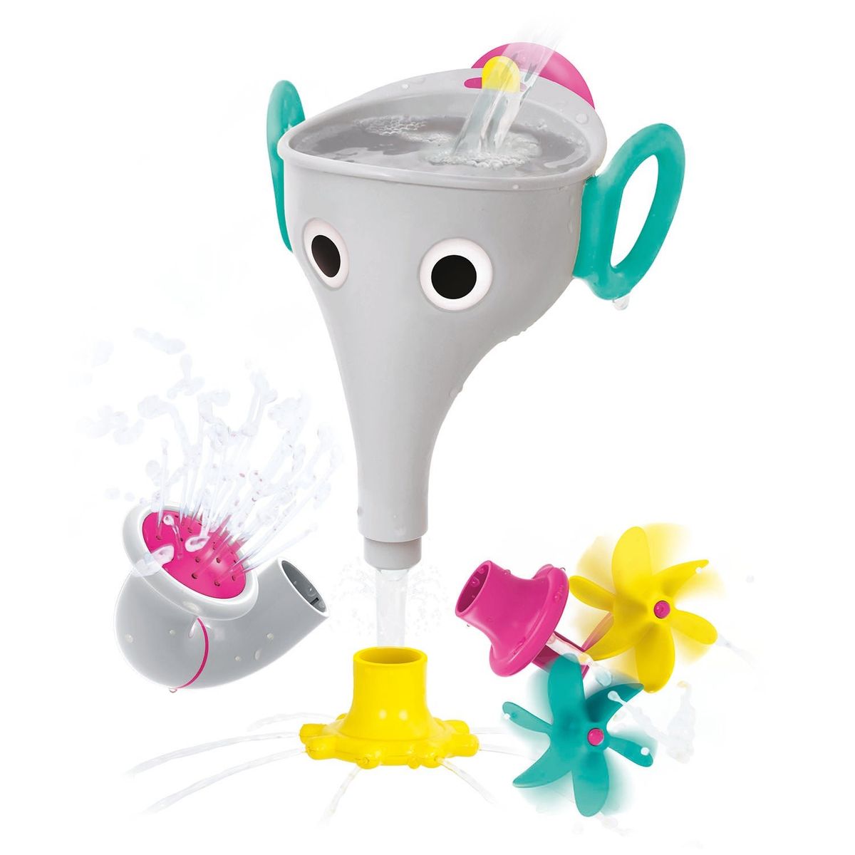 YOOKIDOO - Juego de Baño Elefante Embudo Gris Infantil Bebé Niño Niña Tina Yookidoo