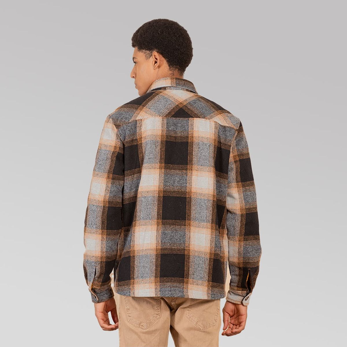 GANGSTER - Chaqueta Franela Ranger Gris Gangster