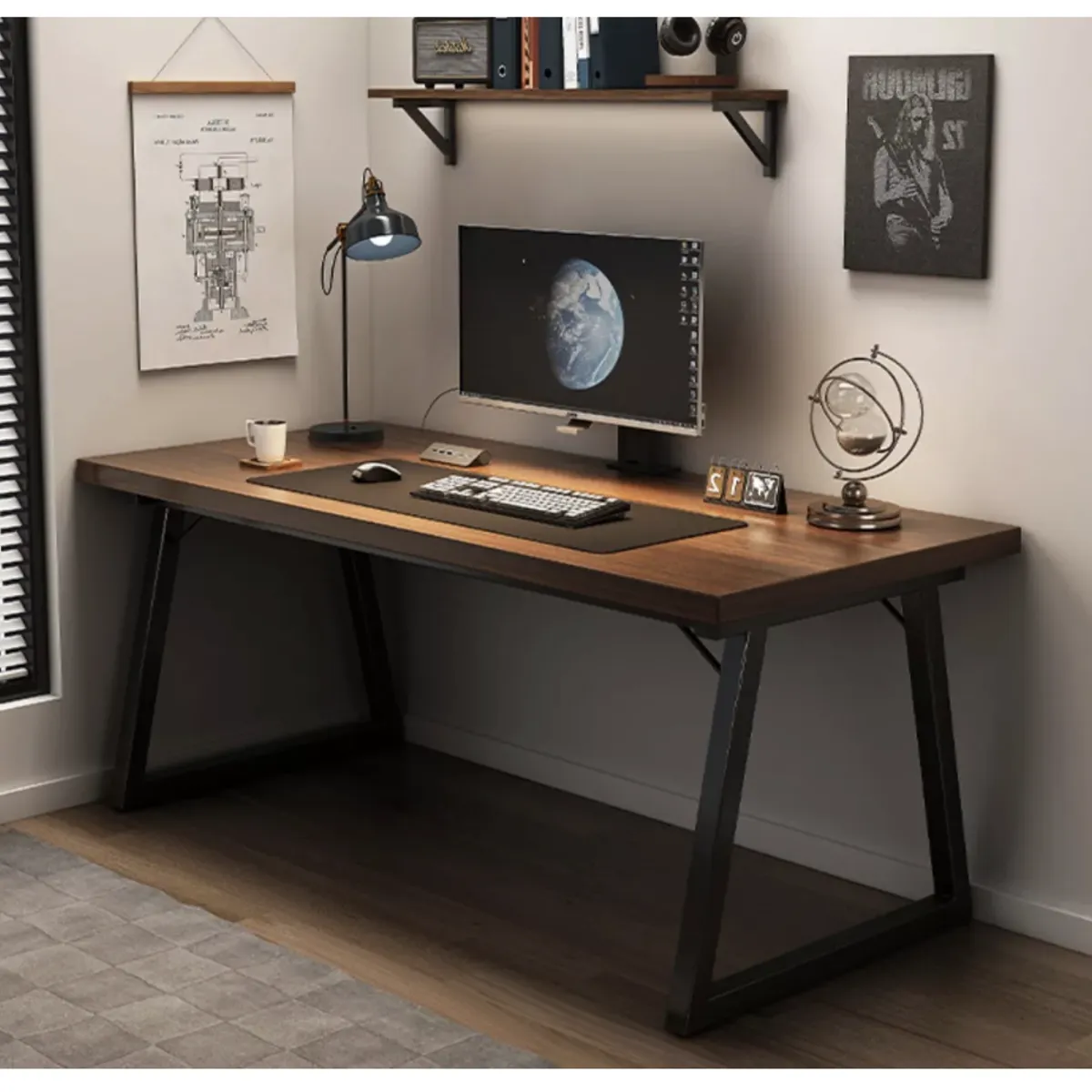 HOMER DESIGN - Escritorio Pata Metal Oficina 100x60x75cm Gruesa 30mm