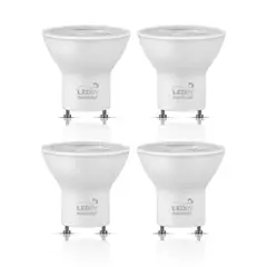 MACROTEL - Pack 4 Ampolletas Led GU10 5w 3000K Luz Calida