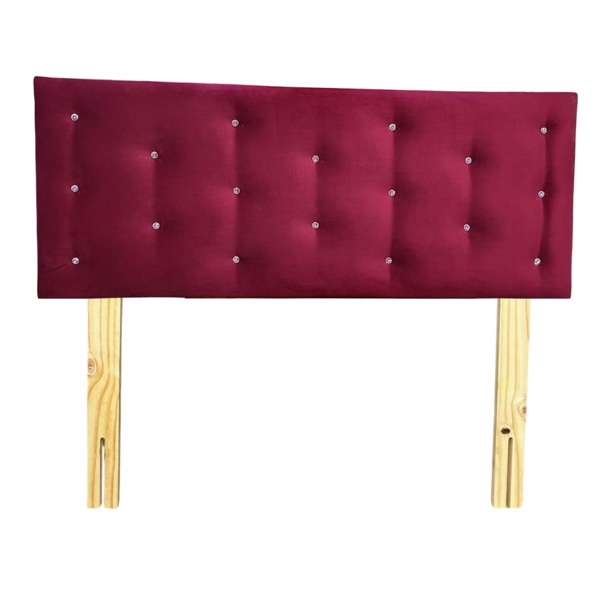 GENERICO - Respaldo 2 Plazas Burdeo Diamante Felpa Muebles Rimar