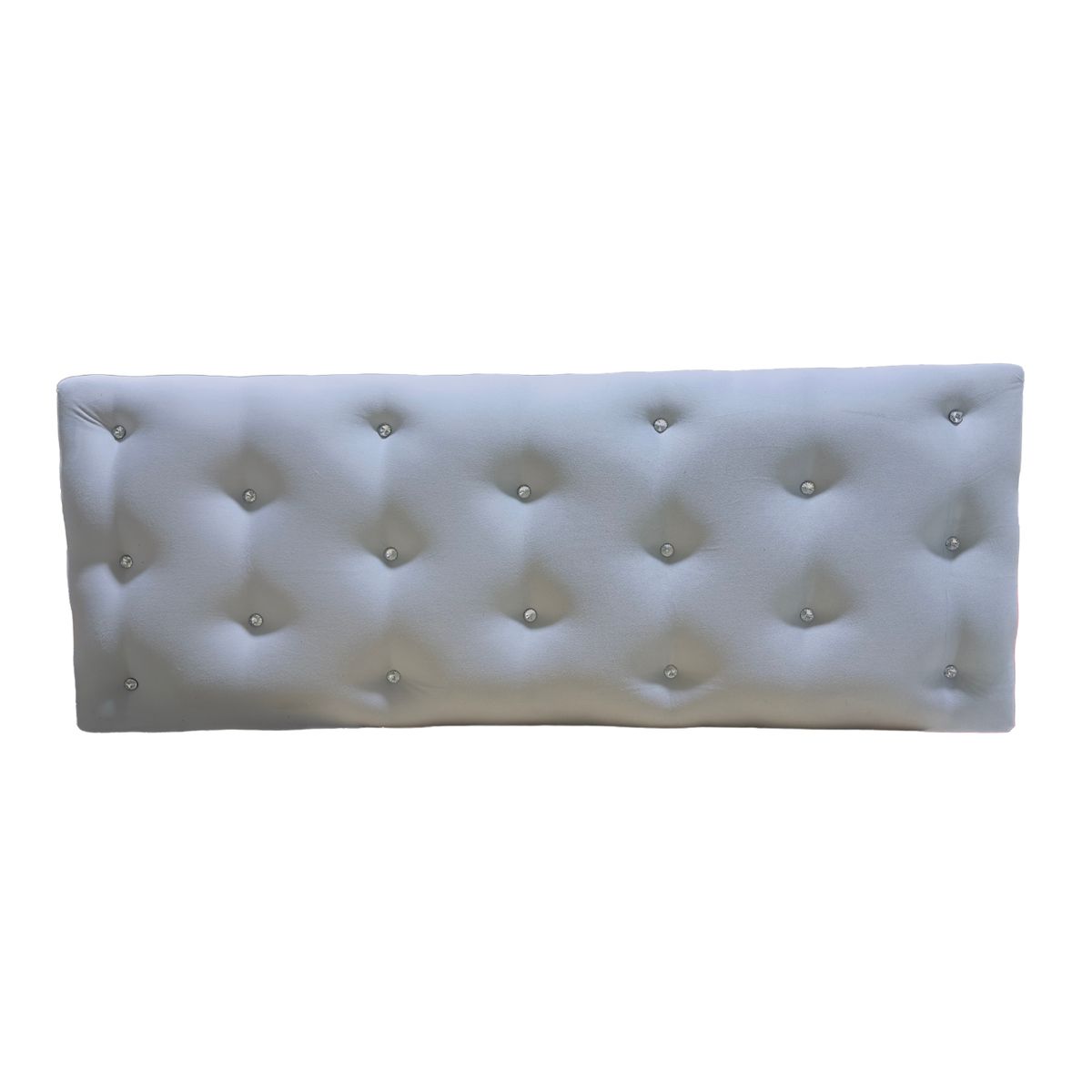 GENERICO - Respaldo 2 Plazas Gris Perla Diamante Felpa Muebles Rimar