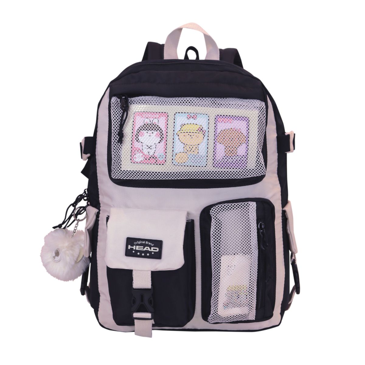 HEAD - Mochila mujer Fusion Block Negro Blanco Head