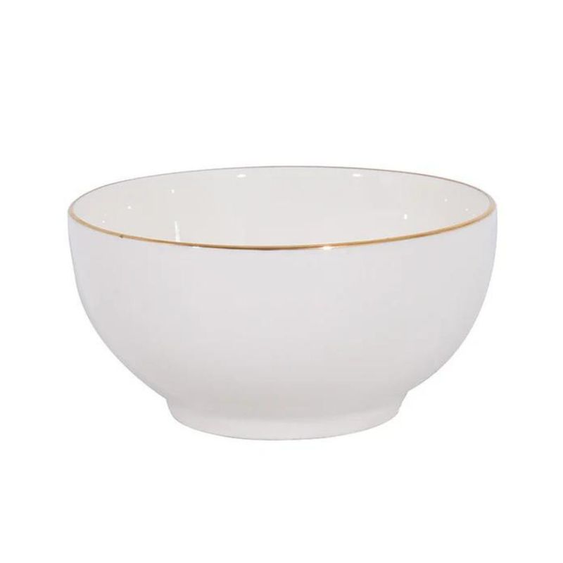 HALLEN - Bowl 11cm de Porcelana Royal Borde Dorado Menaje Cocina