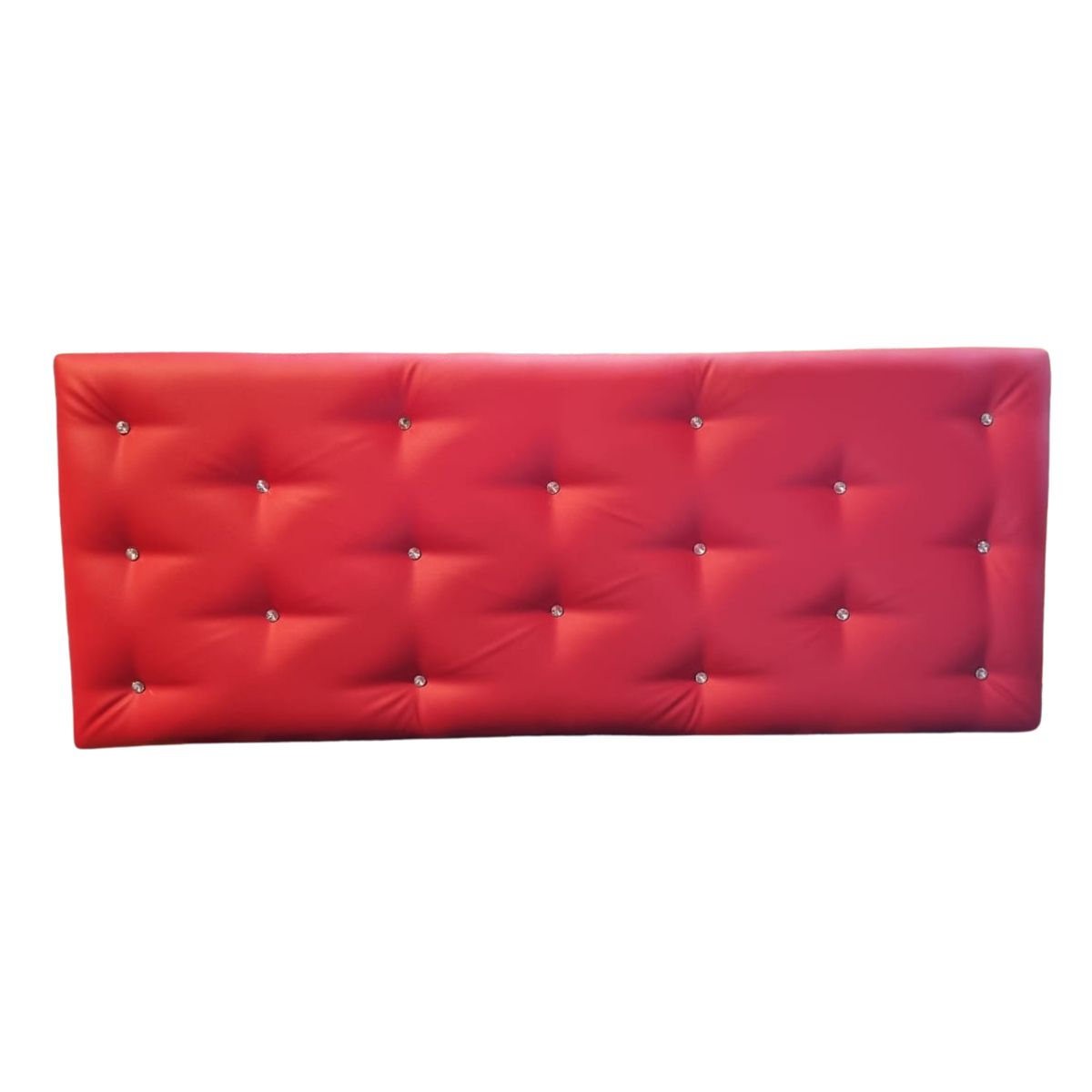 GENERICO - Respaldo 2 Plazas Rojo Diamante Eco Cuero Muebles Rimar