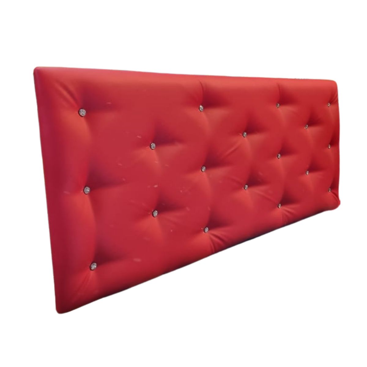 GENERICO - Respaldo 2 Plazas Rojo Diamante Eco Cuero Muebles Rimar
