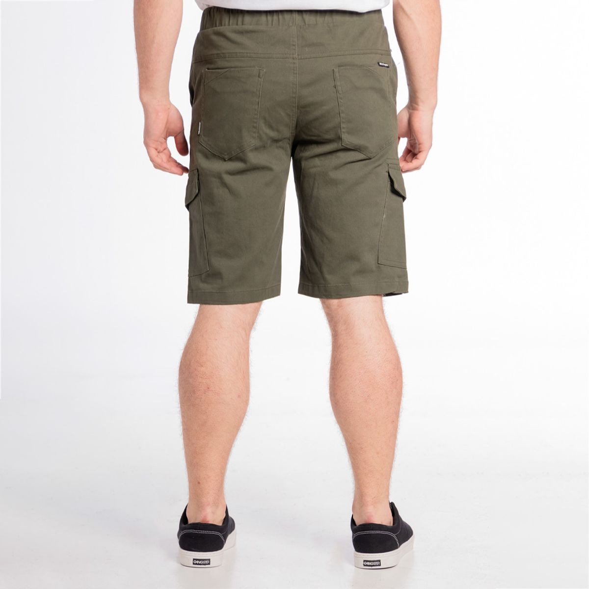 GANGSTER - Short Canvas Cargo Carpenter Verde Gangster