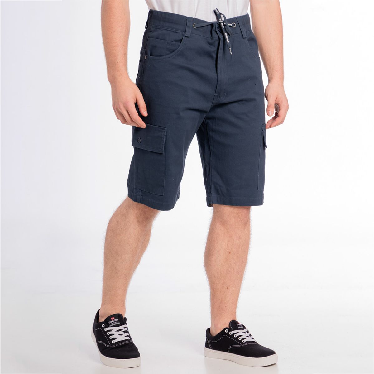 GANGSTER - Short Canvas Cargo Sixpo Azul Gangster